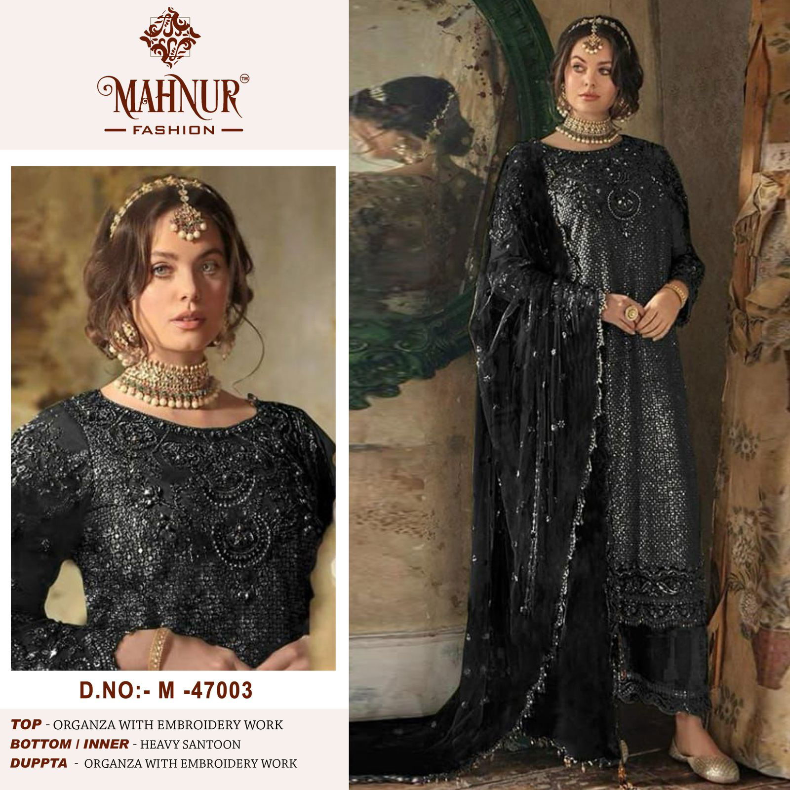 Mahnur Vol 47 Heavy Organza Pakistani Suits Wholesale Clothing Suppliers In India
